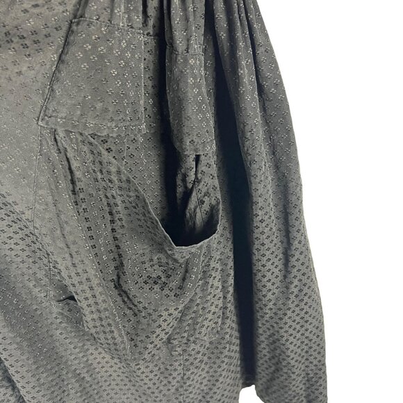 Baum und Pferdgarten 100% Silk Roll Tab Sleeve Mini Dress in Black Size 40 / 10 - Picture 6 of 12